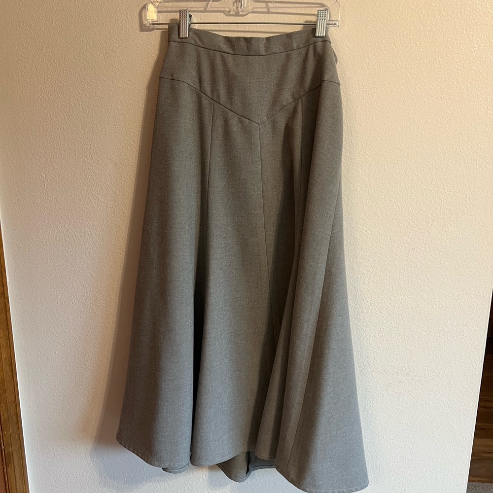 Women's Gray A-Line Maxi Skirt